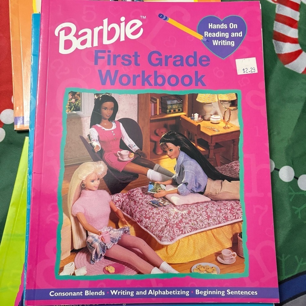 Vintage school Barbie books first grade work books lot of 4 - Picture 7 of 12